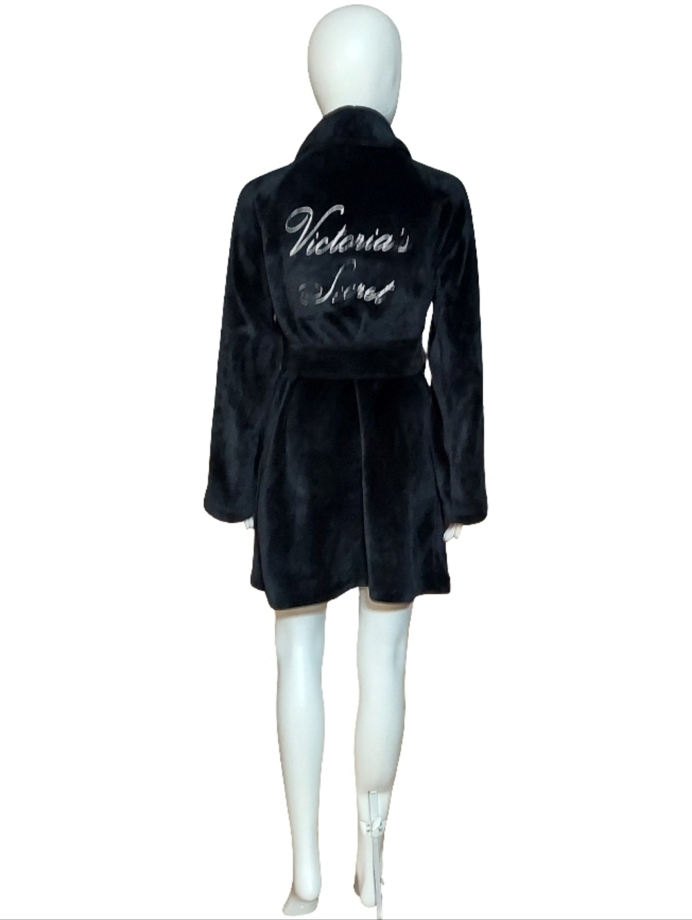 Victoria's Secret Short Plush Embroidered Logo Robe